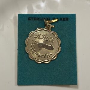Vintage Sterling Silver Charm Pendant “A Date to Remember”